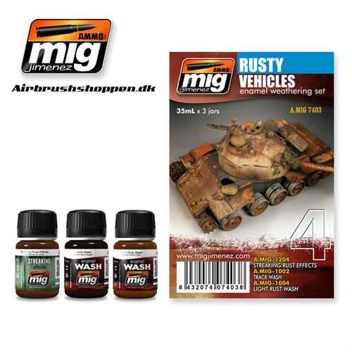 A.MIG 7403 Weathering set Rusty Vehicles